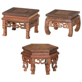 Maxbell Wood Planter Pedestal Flowerpot Riser for Indoor Outdoor Patio Garden Teapot 13cmx12cmx8.5cm