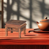 Maxbell Wood Planter Pedestal Flowerpot Riser for Indoor Outdoor Patio Garden Teapot 10.5cmx10.5cmx9cm