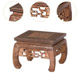 Maxbell Wood Planter Pedestal Flowerpot Riser for Indoor Outdoor Patio Garden Teapot 13.5cmx13.5cmx9cm