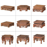 Maxbell Wood Planter Pedestal Flowerpot Riser for Indoor Outdoor Patio Garden Teapot 13.5cmx13.5cmx9cm