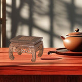 Maxbell Wood Planter Pedestal Flowerpot Riser for Indoor Outdoor Patio Garden Teapot 13.5cmx13.5cmx9cm