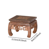 Maxbell Wood Planter Pedestal Flowerpot Riser for Indoor Outdoor Patio Garden Teapot 13.5cmx13.5cmx9cm