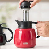 Maxbell Vacuum Kettle Reusable Heat Retention Hot Water Pot for Dormitory Home Party Red