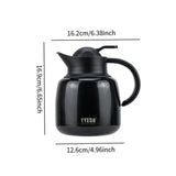 Maxbell Vacuum Kettle Reusable Heat Retention Hot Water Pot for Dormitory Home Party Black