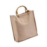 Maxbell Grocery Bag Trendy Bamboo Handle Bag for Travel Shopping Wedding Welcome Bag 25cmx95cmx38cm