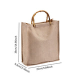 Maxbell Grocery Bag Trendy Bamboo Handle Bag for Travel Shopping Wedding Welcome Bag 25cmx95cmx38cm
