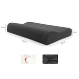 Maxbell 2 Pieces Cervical Neck Pillows Soft Ergonomic for Traveling Accessories Gift Deep Grey