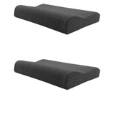 Maxbell 2 Pieces Cervical Neck Pillows Soft Ergonomic for Traveling Accessories Gift Deep Grey