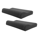 Maxbell 2 Pieces Cervical Neck Pillows Soft Ergonomic for Traveling Accessories Gift Deep Grey