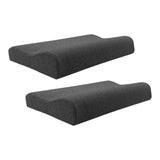 Maxbell 2 Pieces Cervical Neck Pillows Soft Ergonomic for Traveling Accessories Gift Deep Grey