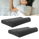 Maxbell 2 Pieces Cervical Neck Pillows Soft Ergonomic for Traveling Accessories Gift Deep Grey