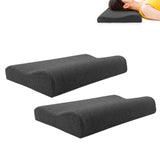 Maxbell 2 Pieces Cervical Neck Pillows Soft Ergonomic for Traveling Accessories Gift Deep Grey