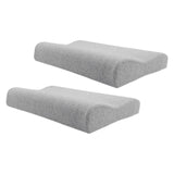 Maxbell 2 Pieces Cervical Neck Pillows Soft Ergonomic for Traveling Accessories Gift Light Grey