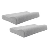 Maxbell 2 Pieces Cervical Neck Pillows Soft Ergonomic for Traveling Accessories Gift Light Grey