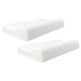 Maxbell 2 Pieces Cervical Neck Pillows Soft Ergonomic for Traveling Accessories Gift White
