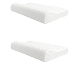 Maxbell 2 Pieces Cervical Neck Pillows Soft Ergonomic for Traveling Accessories Gift White