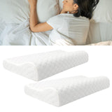 Maxbell 2 Pieces Cervical Neck Pillows Soft Ergonomic for Traveling Accessories Gift White