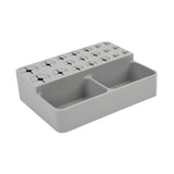 Maxbell Makeup Brush Holder 21 Slot Counter Organizer for Bathroom Vanity Paintbrush Gray