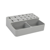 Maxbell Makeup Brush Holder 21 Slot Counter Organizer for Bathroom Vanity Paintbrush Gray