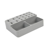 Maxbell Makeup Brush Holder 21 Slot Counter Organizer for Bathroom Vanity Paintbrush Gray