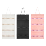 Maxbell Headband Organizer Hanging Felt 40 Slots Storage Hanger for Wall Closet Door White
