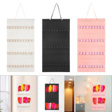 Maxbell Headband Organizer Hanging Felt 40 Slots Storage Hanger for Wall Closet Door White