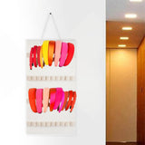 Maxbell Headband Organizer Hanging Felt 40 Slots Storage Hanger for Wall Closet Door White