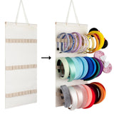 Maxbell Headband Organizer Hanging Felt 40 Slots Storage Hanger for Wall Closet Door White