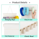 Maxbell Headband Organizer Hanging Felt 40 Slots Storage Hanger for Wall Closet Door White