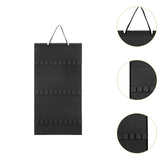 Maxbell Headband Organizer Hanging Felt 40 Slots Storage Hanger for Wall Closet Door Black