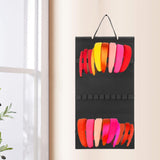 Maxbell Headband Organizer Hanging Felt 40 Slots Storage Hanger for Wall Closet Door Black