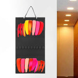 Maxbell Headband Organizer Hanging Felt 40 Slots Storage Hanger for Wall Closet Door Black