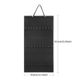 Maxbell Headband Organizer Hanging Felt 40 Slots Storage Hanger for Wall Closet Door Black