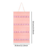 Maxbell Headband Organizer Hanging Felt 40 Slots Storage Hanger for Wall Closet Door Pink