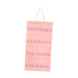 Maxbell Headband Organizer Hanging Felt 40 Slots Storage Hanger for Wall Closet Door Pink