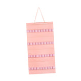 Maxbell Headband Organizer Hanging Felt 40 Slots Storage Hanger for Wall Closet Door Pink