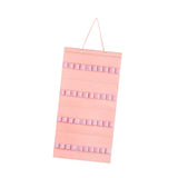 Maxbell Headband Organizer Hanging Felt 40 Slots Storage Hanger for Wall Closet Door Pink