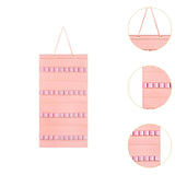 Maxbell Headband Organizer Hanging Felt 40 Slots Storage Hanger for Wall Closet Door Pink