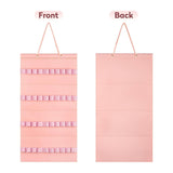 Maxbell Headband Organizer Hanging Felt 40 Slots Storage Hanger for Wall Closet Door Pink
