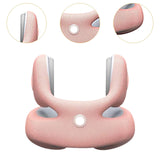 Maxbell Travel Pillow Airplane Pillow Headrest Ergonomic Ultralight Soft Neck Pillow M Pink