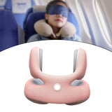Maxbell Travel Pillow Airplane Pillow Headrest Ergonomic Ultralight Soft Neck Pillow L Pink