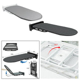 Maxbell Wall Mounted Ironing Board 180° Rotation Hanging for Living Room Small Space White Gray