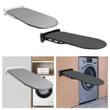 Maxbell Wall Mounted Ironing Board 180° Rotation Hanging for Living Room Small Space White Gray