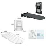 Maxbell Wall Mounted Ironing Board 180° Rotation Hanging for Living Room Small Space White Gray