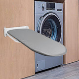 Maxbell Wall Mounted Ironing Board 180° Rotation Hanging for Living Room Small Space White Gray