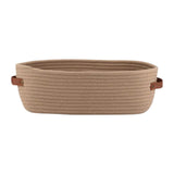 Maxbell Cotton Rope Woven Basket Bathroom Organizer Bin for Living Room Home Cabinet Khaki