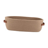Maxbell Cotton Rope Woven Basket Bathroom Organizer Bin for Living Room Home Cabinet Khaki