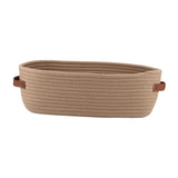 Maxbell Cotton Rope Woven Basket Bathroom Organizer Bin for Living Room Home Cabinet Khaki