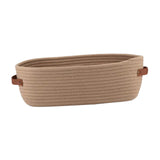 Maxbell Cotton Rope Woven Basket Bathroom Organizer Bin for Living Room Home Cabinet Khaki