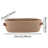 Maxbell Cotton Rope Woven Basket Bathroom Organizer Bin for Living Room Home Cabinet Khaki